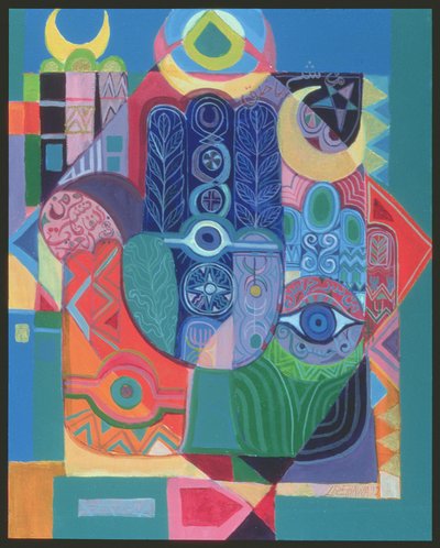 Hände als Amulette I, 1992 von Laila Shawa